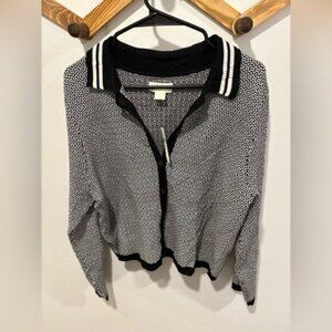 Maeve Plunging Polo Cardigan